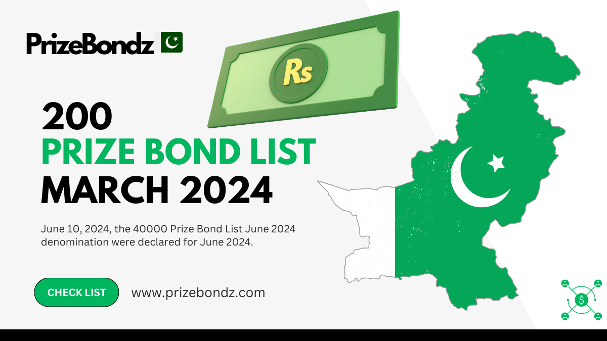 200 Prize Bond List March 2024