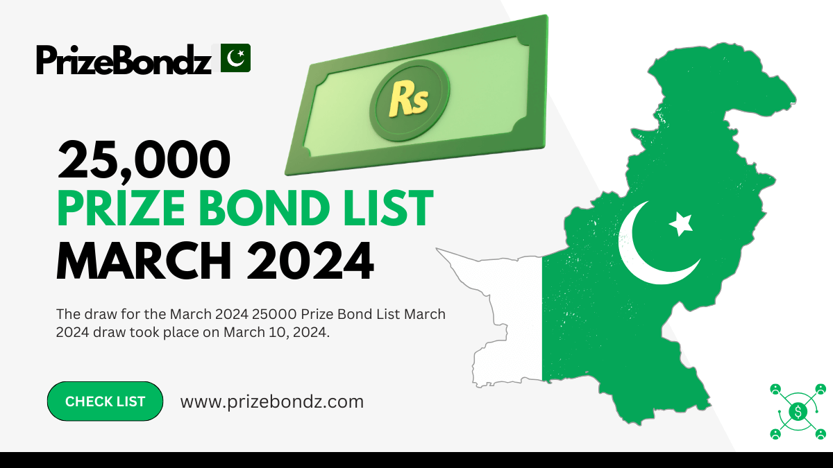 25000 Prize Bond List March 2024