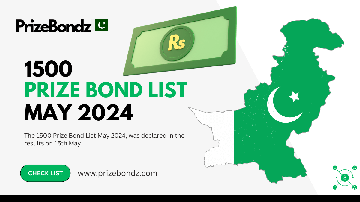 1500 Prize Bond List May 2024